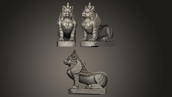 Figurines of griffins and dragons - Wood Carving of Dragon, STKG_0078. 3D  stl model for CNC